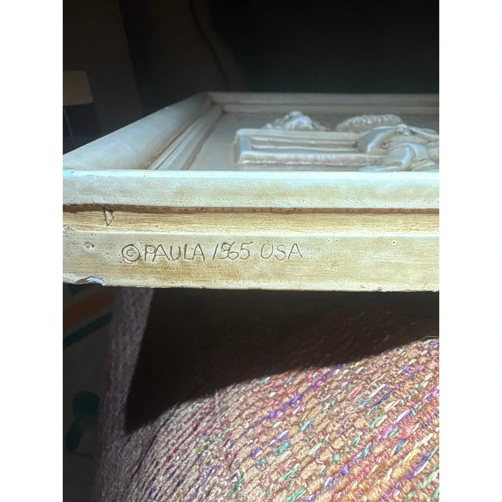 Vintage 1965 Paula USA My Prayer Good Bartender Resin Wall Plaque 3D Bar Decor